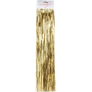 Set van 8x stuks lametta engelenhaar goud 50 cm - Lametta/folie haar - Gouden kerstboomversiering