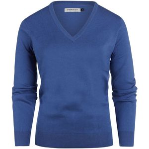 Steppin' Out Trui Cashmere Dames V-hals Kobaltblauw - Maat L - Heren - Pullovers