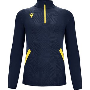 Macron Victory Fraser Ziptop Heren - Marine / Geel | Maat: 3XL