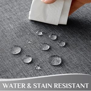 140 x 180 cm Rectangular Washable Tablecloth - Linen Look, Water-Repellent - Outdoor Garden, Weddings