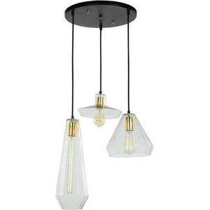 Muse Vintage Design - Hanglamp - 3 Lichts - �Ø 10 cm - Glas Naturel
