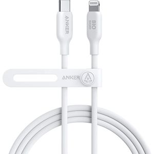 Anker USB-C naar Lightning-kabel - BIO snellaadkabel - MFi-gecertificeerde oplaadkabel voor iPhone, iPod, iPad, AirPods Pro - 0,9 m - Wit