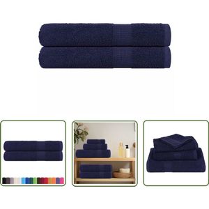 vidaXL Saunahanddoeken - 2 stuks - 80x200 cm - Katoen Saunahanddoek - Badhanddoek - Sauna Accessoires - Katoenen Handdoek - Absorberende Handdoek