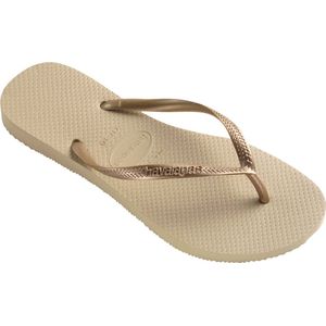Havaianas Slim Dames Slippers - Sand Grey/Light Golden - Maat 43/44