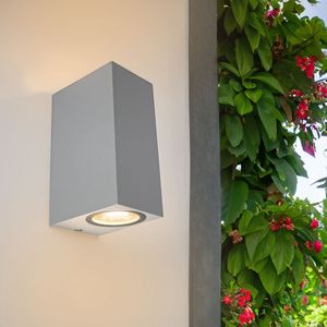 Smart LED Buiten Wandlamp | San Francisco | Zilver | IP44 | Hue compatible | Incl. Zigbee spots