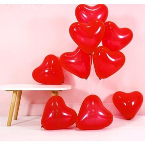 Rode Hartjes Ballonnen - 25 stuks - 25cm - Hartjes - Hartje - Ballon - Balonnen - Versiering - Verassing - Valentijn - Kraam cadeau - Babyshower - Bruiloft