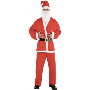 Kerstman pak-verkleedkleding-wollenbaard-muts-kerst-feest-kwaliteit-comfy-riem- maat L