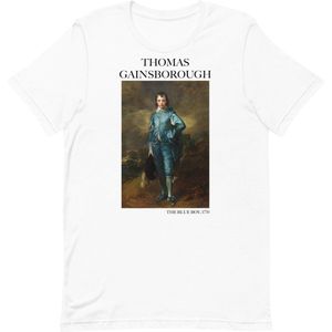 Thomas Gainsborough 'De Blauwe Jongen' (""The Blue Boy"") Beroemd Schilderij T-Shirt | Unisex Klassiek Kunst T-shirt | Wit | XS
