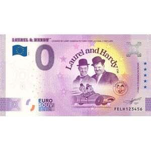 0 Euro biljet Malta 2024 Laurel & Hardy - Racecar