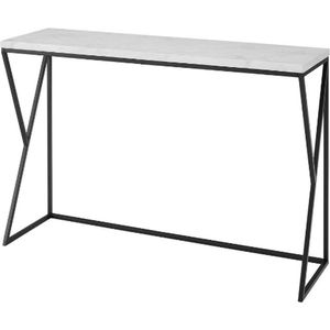 Walker Edison - Sidetable - Zwart frame - Marmer look - 76.2h x 116.8l x 35.6b cm
