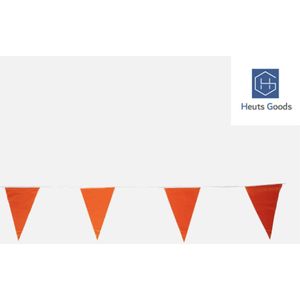 Heuts Goods - LUXE Oranje vlaggetjes - Oranje versiering - Oranje vlaggenlijn - Oranje slingers - Oranje vlaggetjeslijn - EK - WK - Oranje - Nederlands elftal - Koningsdag - 20 vlaggetjes - 10 Meter