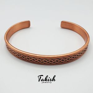 Handgemaakte Spiraalvormige Natuurlijke Koperen Armband - Elegante Unisex Ontwerp - Minimalistische Koperen Armband