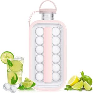 AnyPrice® IJsblokjes Vorm Fles - Easy Release - Ronde Blokjes - Waterfles ijsballen - Cocktail / Mocktail - Sapjes - Lemonade - Koffie - Zomer - ABS - Roze