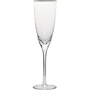 Vikko Décor - Champagne Glazen - Set van 6 Champagne Coupe - Flutes - Gouden Rand