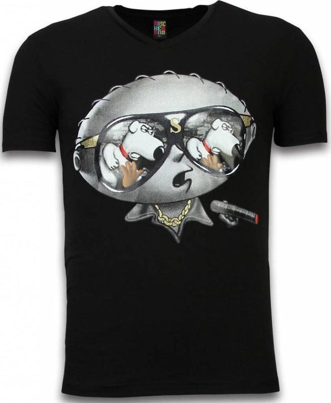 Mascherano Stewie Dog - T-shirt - Zwart