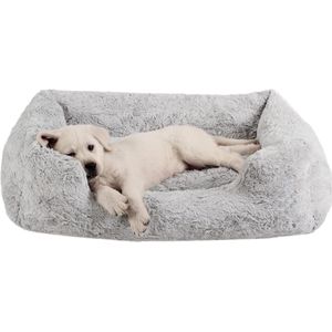 Soothe & Snooze Lounge Lux Memory Foam Rectangular Dog Bed Washable Grey Medium 30 x 20 - Best Friends - Comfortable and Stylish dog bed pouch