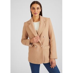 Damart - Double-breasted blazer - Dames - Beige - 48