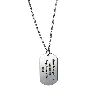 Akyol - there is no path to happiness ketting - Quotes - familie vrienden - cadeau