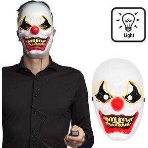 Boland - LED masker Killer clown - Volwassenen - Clown - Halloween en Horror- Clowns en Circus