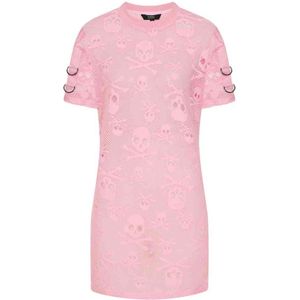 Banned - Keiko Net Mini jurk - 2XL - Roze