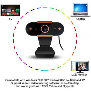 Webcam voor PC - Microfoon -Webcam - met USB - Full HD 1080P - Camera - Thuiswerken - voor Windows en Mac