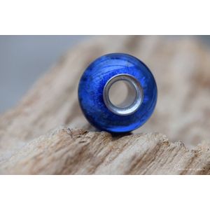 Urn-Crematie as gedenk bedel-Crematie as vast in glas-Crematie as kraal-Transparant Sapphire Medium Blauw- Assieraad-Gedenkbedel voor aan armband-Gedenkbedel voor aan eigen ketting of armbandUrn mens-Urn hond-Urn kat-meerdere kernmaten mogelijk