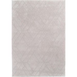 Vercai Rugs Jay Collectie - Hoogpolig Vloerkleed - Microfiber Tapijt voor Woonkamer - Microfiber Polyester - Ivoor - 155x220 cm