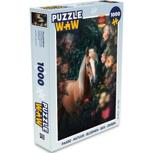 Puzzel Paard - Natuur - Bloemen - Bos - Dieren - Legpuzzel - Puzzel 1000 stukjes volwassenen