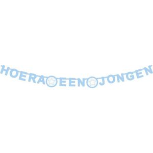 Letterslinger haza hoera een jongen blauw | Omdoos a 5 stuk | 5 stuks