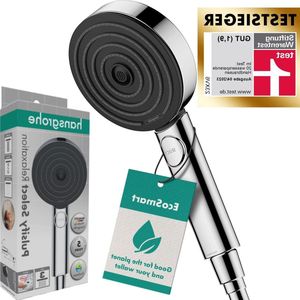 Pulsify Select S waterbesparende douchekop - 9 l/min - EcoSmart - handdouche met 3 straalsoorten - relaxversie - ronde douchekop - 105 mm - energiebesparend - antikalkfunctie - chroom