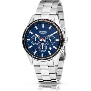 Olympic OL72HSS286 MASON Horloge - Staal - Bracelet - Blauw