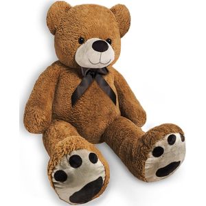 Monzana Knuffelbeer L - 100cm Fluweelzacht Pluche - Bruin