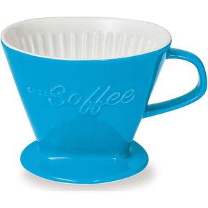 Creano porseleinen koffiefilter, filtermaat 4 (blauw) Verkrijgbaar in 6 kleuren