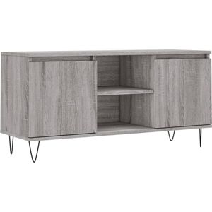 vidaXL Tv-meubel - 104x35x50 cm - Grijs sonoma eiken Tv Meubel - Tv Kast - Opbergkast - Woonkamer Meubels - Slaapkamer Meubels