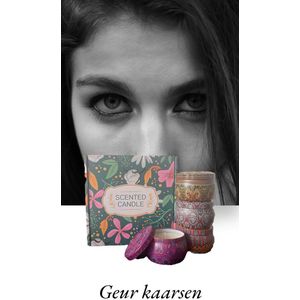4 Geurkaarsen-Cadeauset (Lavender - Englisch Pear - Vanilla - Apple Cinnamon)