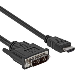 DVI-D naar HDMI kabel - 3.96 Gbps - Male to Male - 3 Meter - Zwart - Allteq