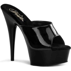 Pleaser - DELIGHT-601 Muiltjes - Paaldans schoenen - 40 Shoes - Zwart