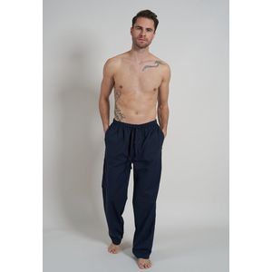 Gotzburg heren pyjama- of loungebroek - donkerblauw geruit - Maat: 3XL