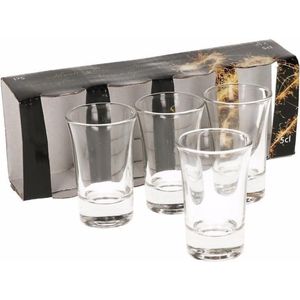 8x shotglazen / borrelglaasjes - 5 cl - glas