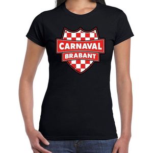 Carnaval verkleed t-shirt Brabant - zwart - dames - Brabantse feest shirt / verkleedkleding L