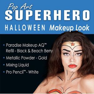 Mehron - Halloween Schmink Kit - Wonderwoman - Inclusief Youtube Tutorial