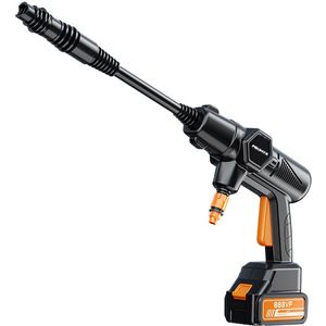 Draadloze Hogedrukreiniger 100Bar met 30000mAh Batterij Inclusief 1x Accu + 1x Oplader – Multifunctionele Nozzle, Schuimspoeling en Draagbaar Design voor Auto & Tuinreiniging