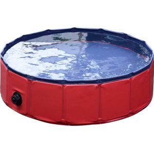 Hondenzwembad XL - 160 x 30 x 30 cm - Rood