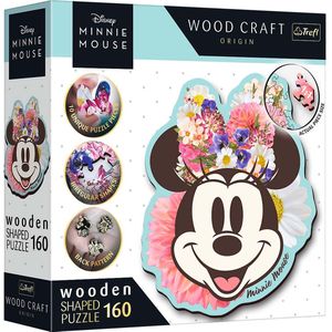 Trefl - Puzzles - ""160 Wooden Shaped Puzzles"" - Stylish Minnie Mouse / Disney Mickey Mouse and Friends_FSC Mix 70%