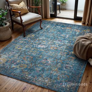 Tapijtenloods Picasso Sarough Vintage Vloerkleed Blauw Laagpolig- 240x290 CM