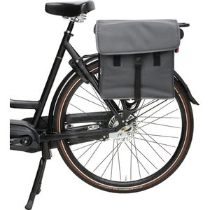 BECK Canvas Shopper Fietstas grijs