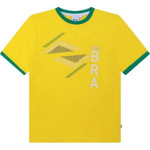 BOSS J25M08 T-shirt Met Korte Mouwen Unisex - Yellow - 4 jaaren
