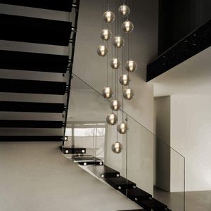 NETTLIFE Hanglamp - G9 - 15-Lichts - Rookglas - in hoogte verstelbare - eettafel hanglamp - moderne kroonluchter - woonkamer - hal - excl. lichtbron