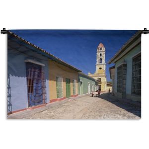 Wandkleed Cuba - Kleurrijke gebouwen in het Noord-Amerikaanse Cuba Wandkleed katoen 150x100 cm - Wandtapijt met foto