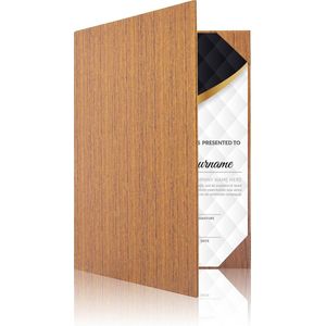 Goodline® - Presentatiemap / Showmap - 2x A4 - Houtpatroon Bruin